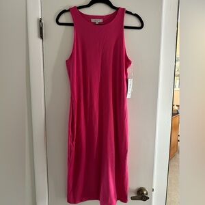 Gaze Vibrant Pink Midi Dress